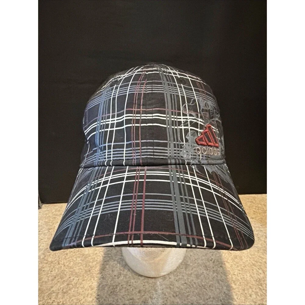 Adidas  CLIMALITE small/medium hat black and red plaid